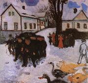 Edvard Munch Youngling and a group of duck oil painting artist